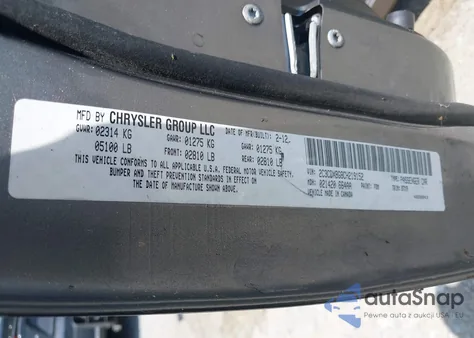 2012 Dodge Charger Se from USA, damaged, VIN 2C3CDXBG8CH219152